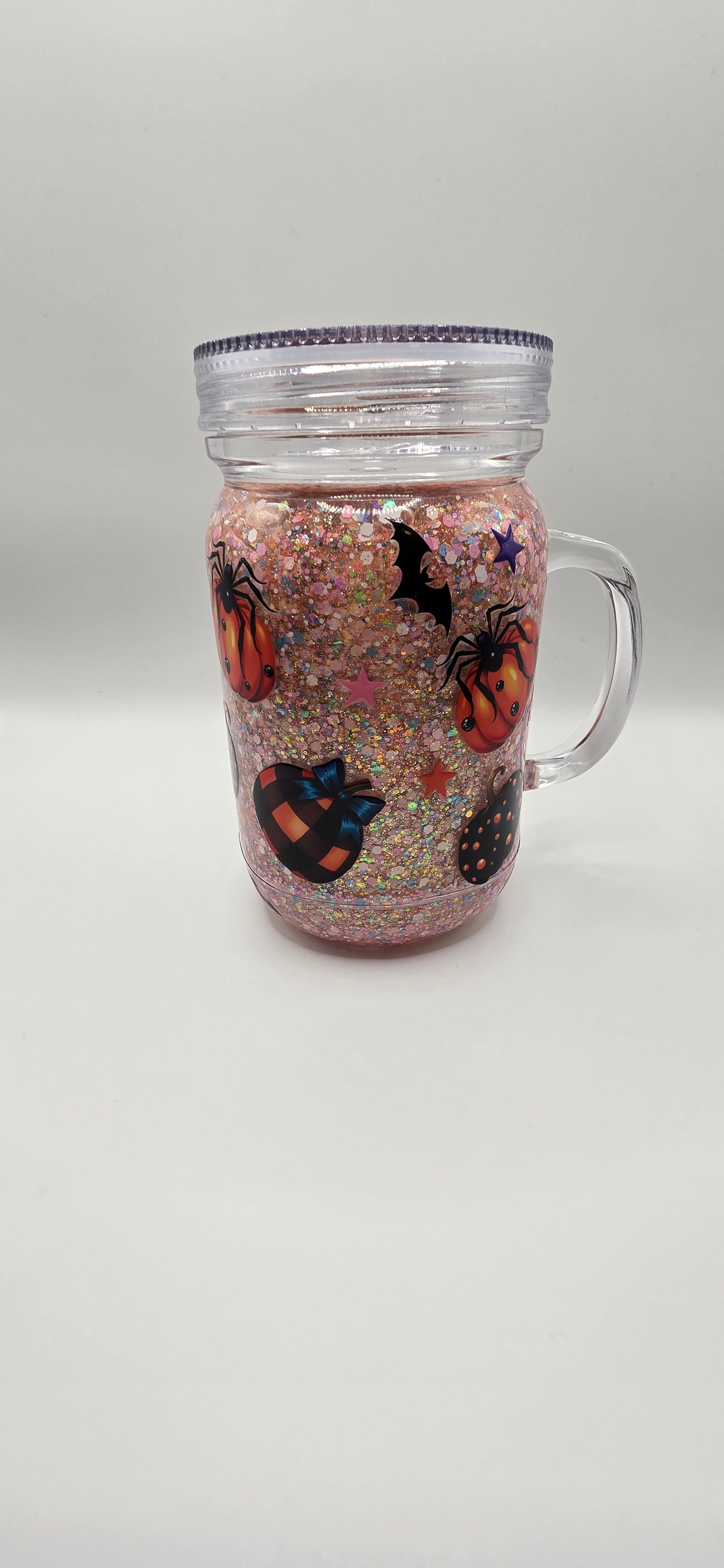 Premade 20oz 🎃 Spooky Sweet Glitter Mason Tumbler