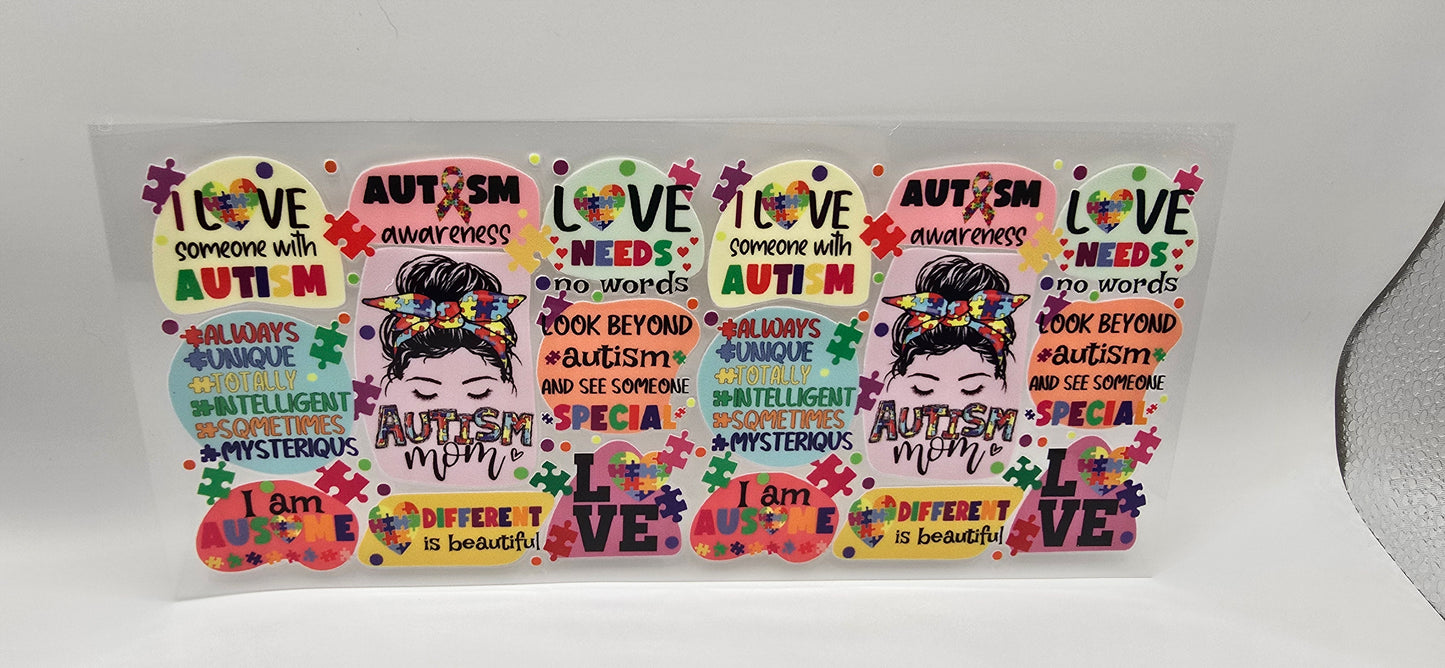 Autism Awareness Sticker Sheet – Puzzle Piece & Mom Life Designs