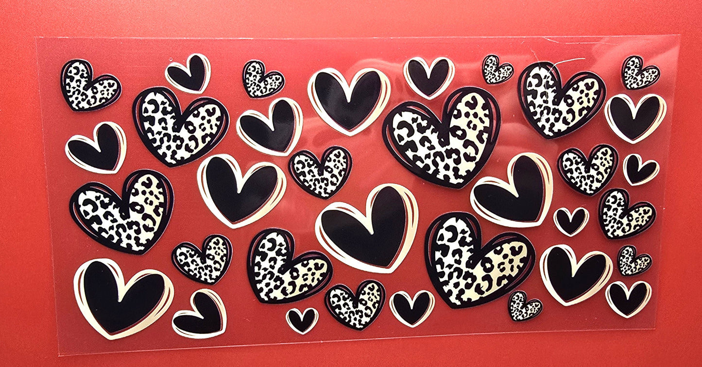 Leopard & Black Hearts