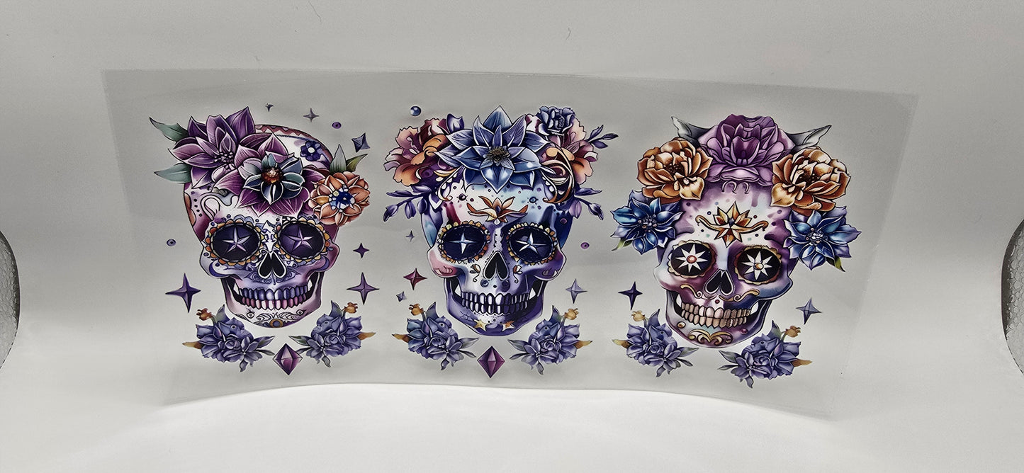 Purple & Gold Sugar Skull