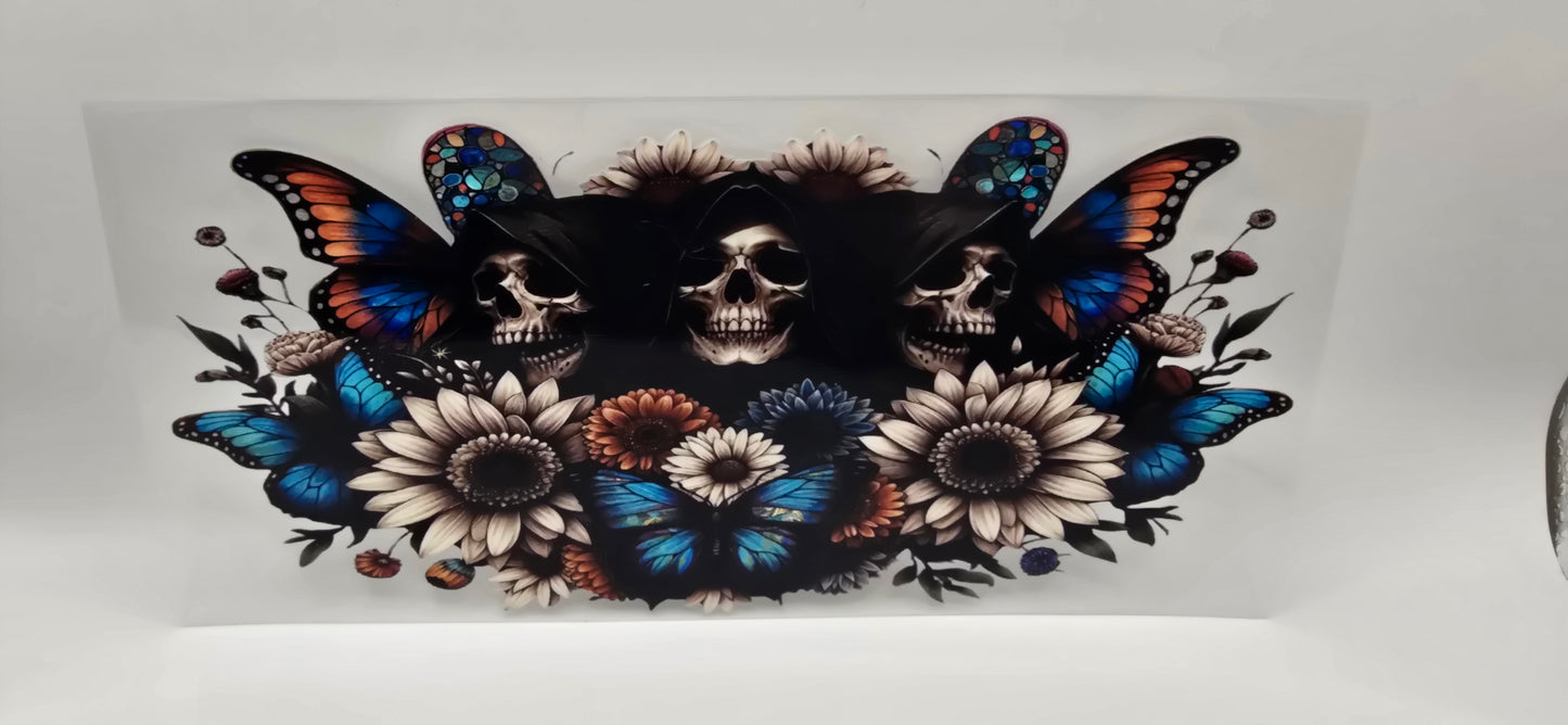 Midnight Monarch Skulls & Sunflowers