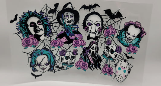 Horror Legends Floral Web – 24oz Tumbler Wrap