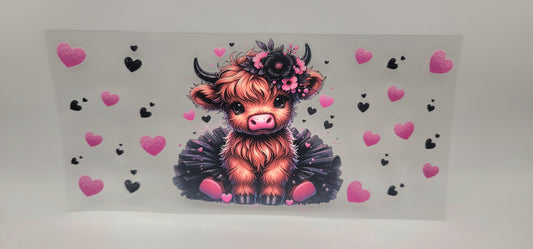Pink Hearted Highland Cow