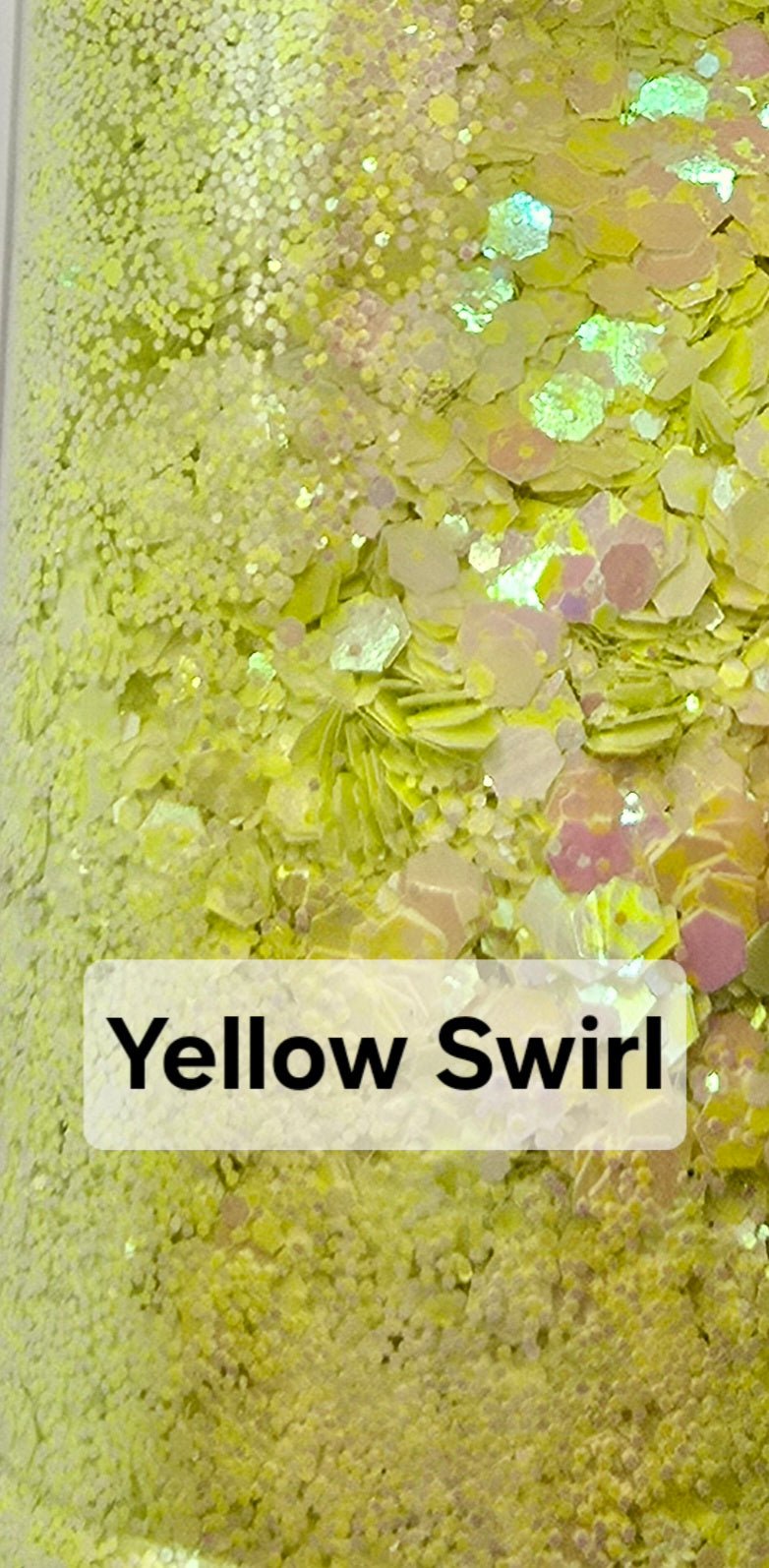 Yellow Swirl Glitter