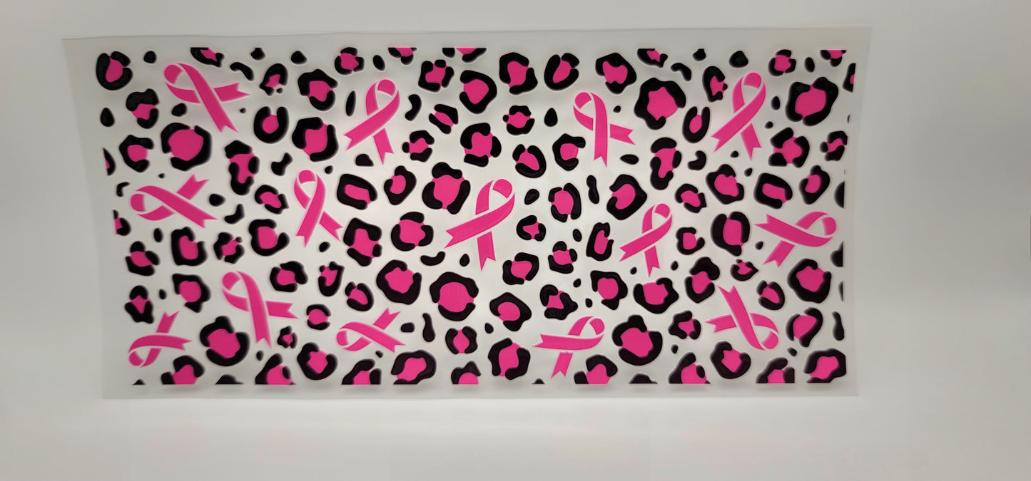 Fierce in pink leopard ribbon