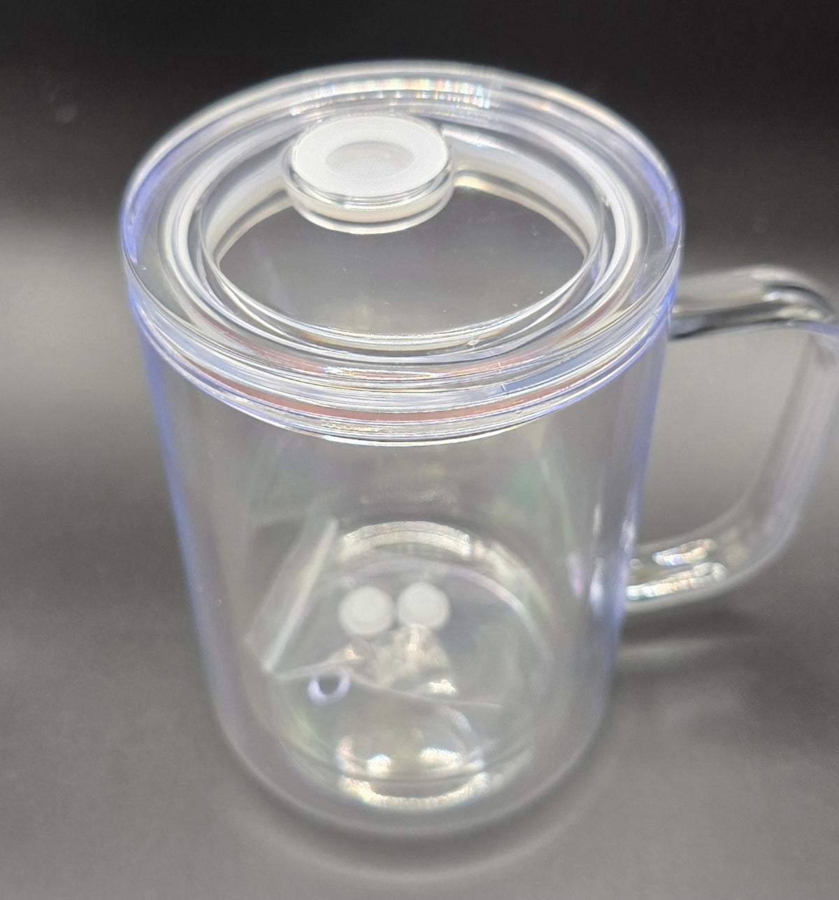 15oz Acrylic Snow Globe Coffee Mug with Handle