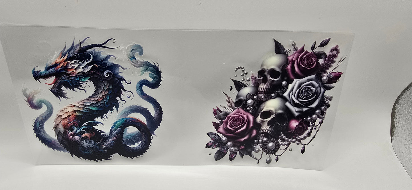 Dragon & Gothic Skulls