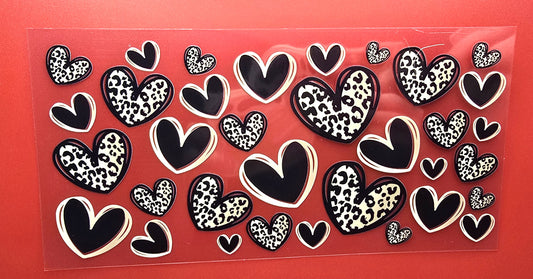 Leopard & Black Hearts