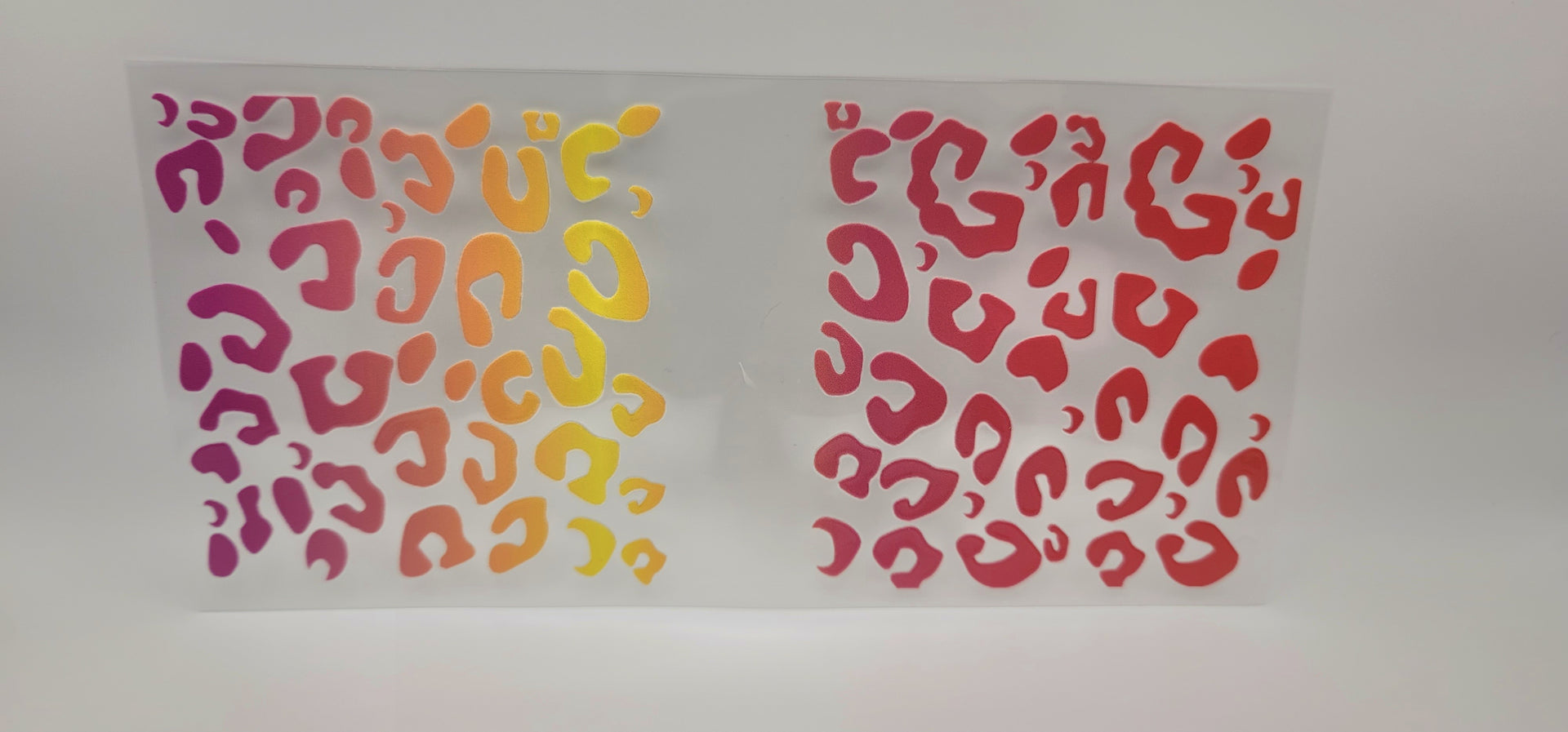 Wildfire leopard - sunset & scarlet print