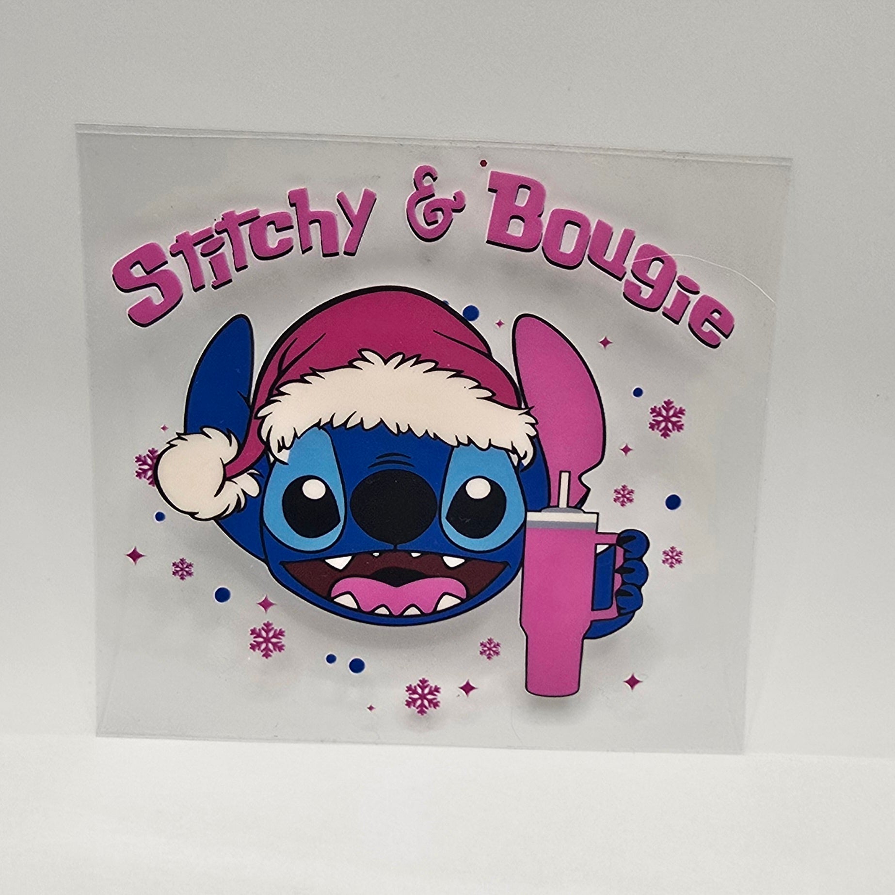 Cute Blue Alien Christmas Cup Wrap