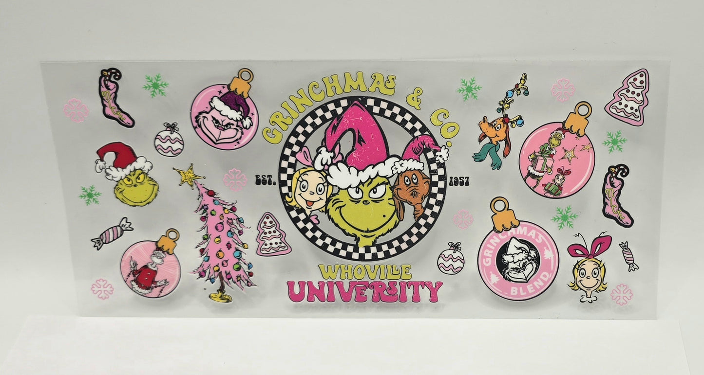 Pink Whoville-Style Christmas wrap